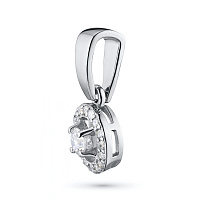 Sterling Silver Pendant with 17 Round-Cut Lab-Created Diamonds 0.145 CT.TW - изображение 2