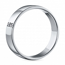 Sterling Silver Ring with 3 Round-Cut Lab-Created Diamonds 0.029 CT.TW