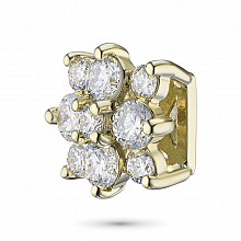 Yellow Gold Pendant with 9 Round-Cut Diamonds 0.293 CT.TW