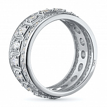 14K White Gold Ring with 84 Round-Cut Lab-Created Diamonds 2.986 CT.TW