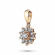 Rose Gold Pendant with 11 Round-Cut Lab-Created Diamonds 0.735 CT.TW