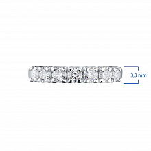14K White Gold Ring with 7 Round-Cut Lab-Created Diamonds 0.518 CT.TW