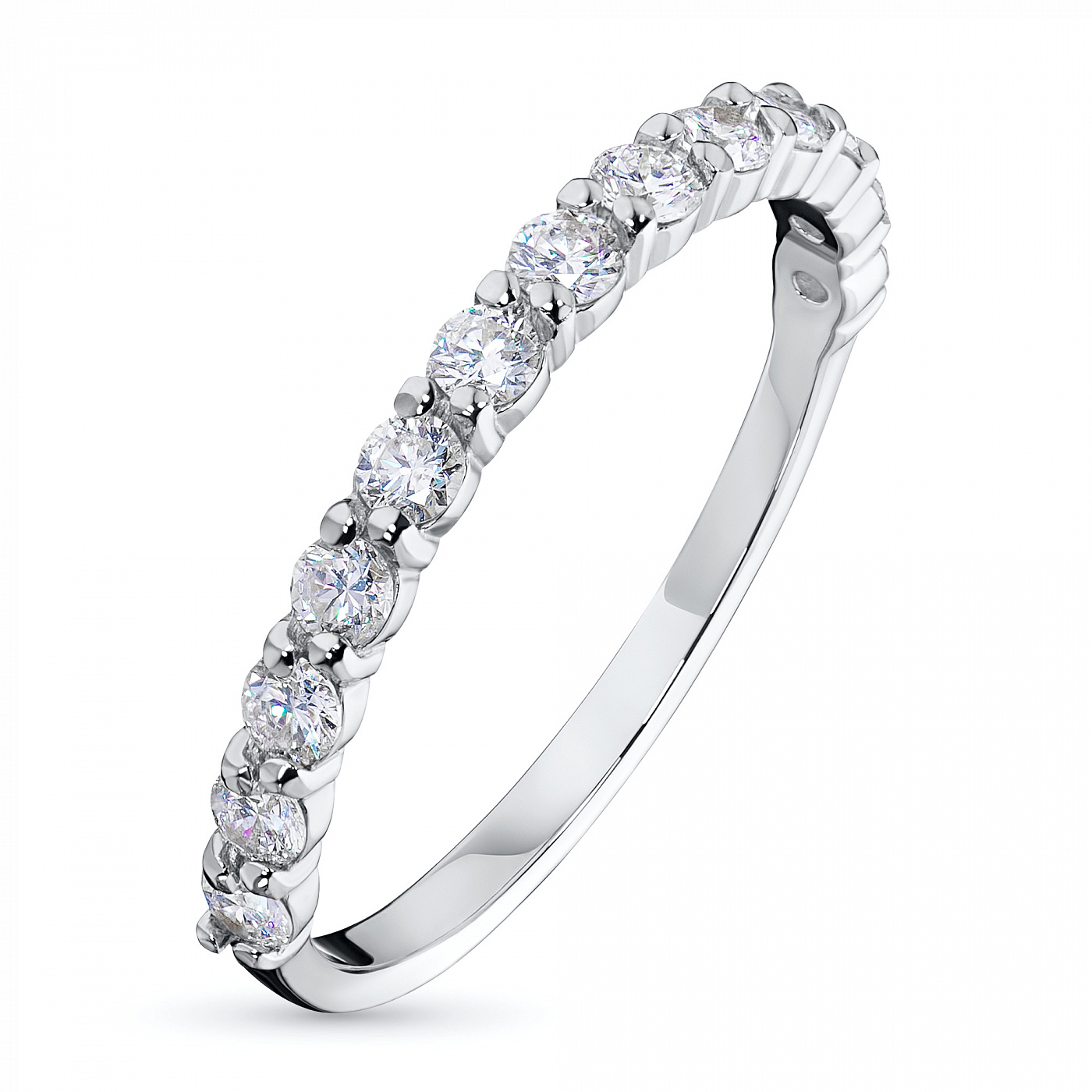 14K White Gold Ring with 13 Round-Cut Diamonds 0.528 CT.TW - buy
