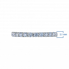 14K White Gold Ring with 13 Round-Cut Lab-Created Diamonds 0.462 CT.TW