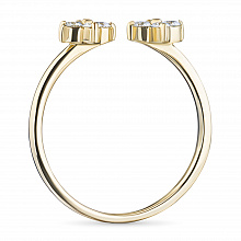 14K Yellow Gold Ring with 8 Round-Cut Lab-Created Diamonds 0.297 CT.TW