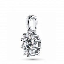 Sterling Silver Pendant with 11 Round-Cut Lab-Created Diamonds 0.167 CT.TW