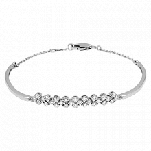 14K White Gold Bracelet with 28 Round-Cut Lab-Created Diamonds 0.501 CT.TW