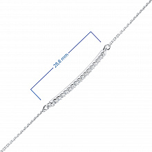 14K White Gold Bracelet with 16 Round-Cut Lab-Created Diamonds 0.195 CT.TW