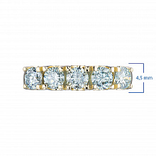 14K Yellow Gold Ring with 5 Round-Cut Lab-Created Diamonds 1.199 CT.TW