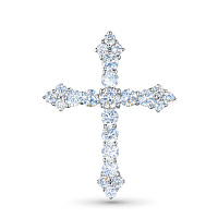 Sterling Silver Pendant with 23 Round-Cut Lab-Created Diamonds 0.443 CT.TW - изображение 1