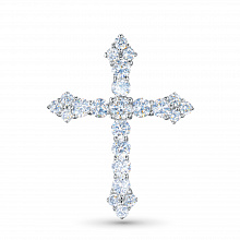 Sterling Silver Pendant with 23 Round-Cut Lab-Created Diamonds 0.443 CT.TW