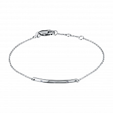 Sterling Silver Bracelet with 3 Round-Cut Lab-Created Diamonds 0.024 CT.TW