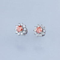 14K White Gold Earring Studs with 22 Round-Cut Lab-Created Diamonds 1.662 CT.TW - изображение 4