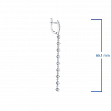 14K White Gold Earrings with 48 Round-Cut Lab-Created Diamonds 1.057 CT.TW