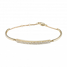 14K Yellow Gold Bracelet with 46 Round-Cut Lab-Created Diamonds 0.956 CT.TW