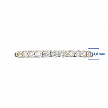 14K Yellow Gold Ring with 11 Round-Cut Lab-Created Diamonds 0.248 CT.TW