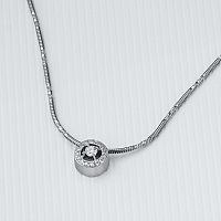 Sterling Silver Pendant with 17 Round-Cut Lab-Created Diamonds 0.175 CT.TW - изображение 4
