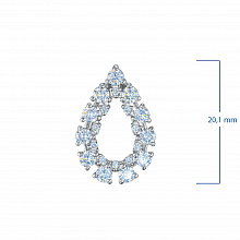 Sterling Silver Pendant with 21 Round-Cut Lab-Created Diamonds 1.051 CT.TW