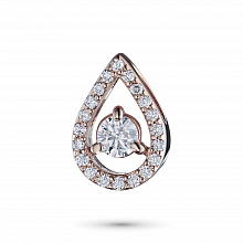 Rose Gold Pendant with 21 Round-Cut Lab-Created Diamonds 0.345 CT.TW