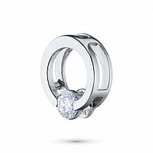 White Gold Pendant with 1 Round-Cut Diamond 0.189 CT.TW