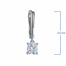 14K White Gold Earrings with 2 Cushion-Cut Lab-Created Diamonds 2.092 CT.TW