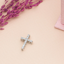 Sterling Silver Pendant with 11 Round-Cut Lab-Created Diamonds 0.348 CT.TW