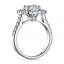 14K White Gold Ring with 29 Round-Cut Lab-Created Diamonds 2.509 CT.TW