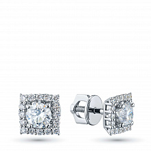 14K White Gold Earring Studs