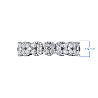 14K White Gold Ring with 24 Round-Cut Lab-Created Diamonds 0.555 CT.TW - изображение 3