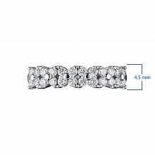 14K White Gold Ring with 24 Round-Cut Lab-Created Diamonds 0.623 CT.TW