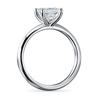 14K White Gold Ring with 1 Princess-Cut Lab-Created Diamond 1.05 CT.TW - изображение 3