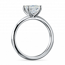 14K White Gold Ring with 1 Princess-Cut Lab-Created Diamond 1.05 CT.TW