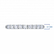 14K White Gold Ring with 9 Round-Cut Lab-Created Diamonds 0.376 CT.TW