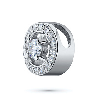 Sterling Silver Pendant with 17 Round-Cut Lab-Created Diamonds 0.175 CT.TW - изображение 2