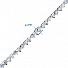 14K White Gold Bracelet with 27 Round-Cut Lab-Created Diamonds 1.493 CT.TW