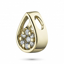 14K Yellow Gold Pendant with 7 Round-Cut Lab-Created Diamonds 0.074 CT.TW
