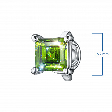 Sterling Silver Earring Studs with 2 -Cut Chromdiopsides 0.712 CT.TW