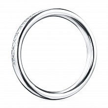 14K White Gold Ring with 21 Round-Cut Lab-Created Diamonds 0.249 CT.TW