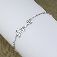 Sterling Silver Bracelet with 1 Round-Cut Diamond 0.011 CT.TW - изображение 4