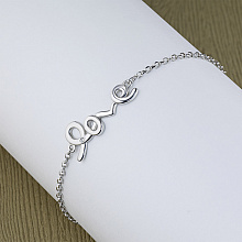 Sterling Silver Bracelet with 1 Round-Cut Diamond 0.011 CT.TW