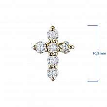 14K Yellow Gold Pendant with 6 Round-Cut Lab-Created Diamonds 0.276 CT.TW