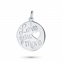 Sterling Silver Pendant with 1 Round-Cut Lab-Created Diamond 0.005 CT.TW