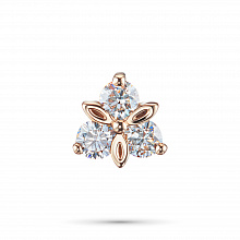 14K Rose Gold Pendant with 3 Round-Cut Lab-Created Diamonds 0.329 CT.TW