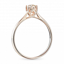 14K Rose Gold Ring with 1 Round-Cut Lab-Created Diamond 0.54 CT.TW