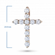 14K Rose Gold Pendant with 11 Round-Cut Lab-Created Diamonds 1.294 CT.TW