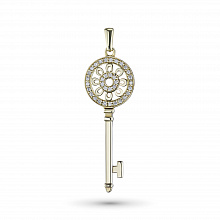 14K Yellow Gold Pendant with 34 Round-Cut Lab-Created Diamonds 0.278 CT.TW