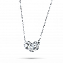 Sterling Silver Necklace with 33 Round-Cut Lab-Created Diamonds 0.516 CT.TW