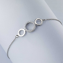 Sterling Silver Bracelet with 20 Round-Cut Lab-Created Diamonds 0.223 CT.TW