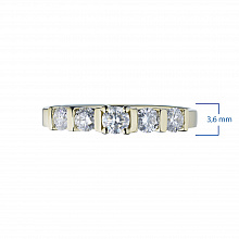 14K Yellow Gold Ring with 5 Round-Cut Lab-Created Diamonds 0.601 CT.TW