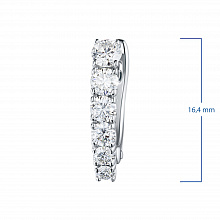 14K White Gold Earrings with 12 Round-Cut Lab-Created Diamonds 0.909 CT.TW